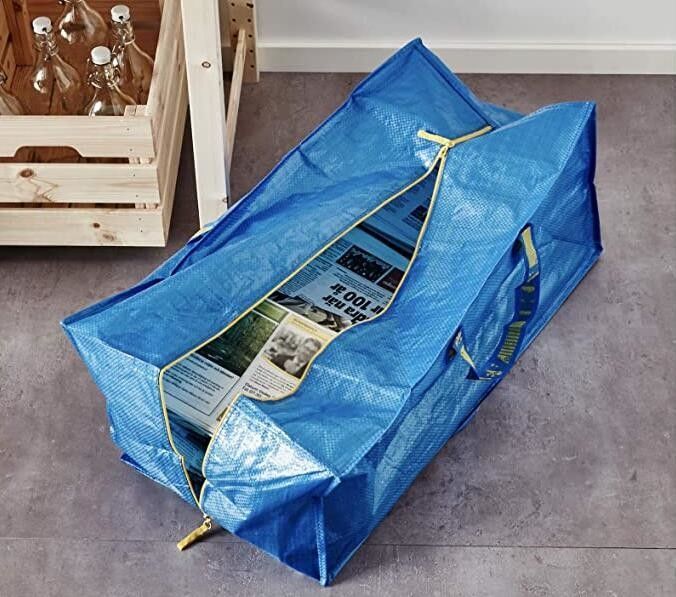 Reusable Large Jumbo Storage Luggage pp bag woven With Zipper Strong