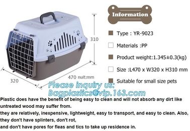 China Transport Box Pet Air Box Travel Carrier Cages Portable Plastic Dog Carrier, Dog Box Cages------Durable Plastic Aviation supplier