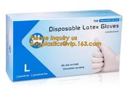 Powder-free non-sterile 100% natural rubber latex examination gloves /gloves latex medical consumables bagease bagplasti