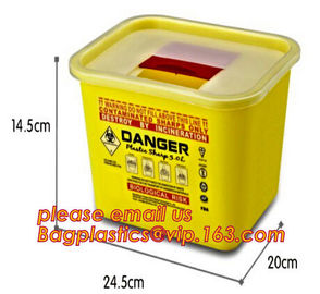 Medical disposable sharp container,Wholesale disposal plastic medical sharp container,8L medical sharp safe container