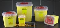 yellow round shape 0.8L 2L 4L 6L bio medical waste bin square medical sharp 8L 24L container medical BAGEASE BAGPLASTICS