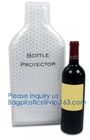 Ziplock bottom leakproof reusable wine bottle protector 3 pack bubble travel protective bag,USA Amazon WineSkin Protecto