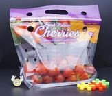fruit packaging bag for strawberry/cherry/blueberry, printed zipper strawberry food grade packaging bag with zipper, Rec