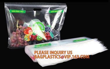 fresh fruit plastic bag for packaging cherry, Bag For Fresh Fruit Sweet Cherry, Coin or U shape grape bag