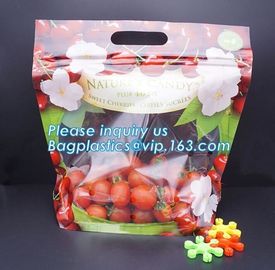 LDPE ziplock aseptic grape bag,cherry bag,fruit bag with hole/slider ziplock fruit bag with air holes for grape packagin