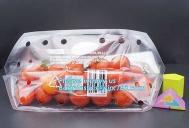 LDPE ziplock aseptic grape bag,cherry bag,fruit bag with hole/slider ziplock fruit bag with air holes for grape packagin