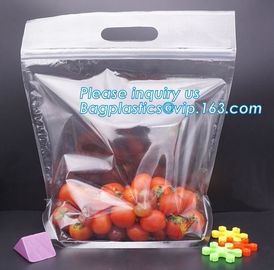 LDPE ziplock aseptic grape bag,cherry bag,fruit bag with hole/slider ziplock fruit bag with air holes for grape packagin