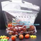 LDPE ziplock aseptic grape bag,cherry bag,fruit bag with hole/slider ziplock fruit bag with air holes for grape packagin