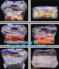 vented Printed Fruit Coex Packaging bag, Ziplock Cherry Tomato Packaging Bags With Holes, fruits and cheeries packaging