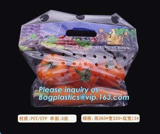 vented Printed Fruit Coex Packaging bag, Ziplock Cherry Tomato Packaging Bags With Holes, fruits and cheeries packaging