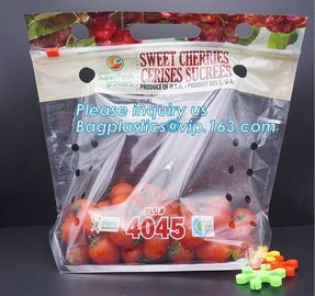 fresh protect zipper packaging for cherry, Fruit Grape Cherry Vegetable Packing Protection Bag, Reliable Modified Atmosp