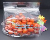 Perforated bag grape bag with air holes, fresh fruit stand up ziplock bag for cherry, OEM zip top Clear BOPP Laminated f