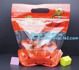 Perforated bag grape bag with air holes, fresh fruit stand up ziplock bag for cherry, OEM zip top Clear BOPP Laminated f