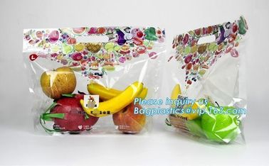 Gusseted Plastic Cherry Bag with Zipper, Barrier Feature Fruit Packing Bag Fresh Protection, Cherries carriage bag