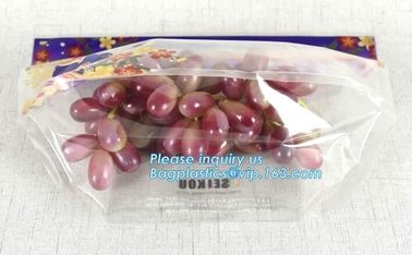 Supermarket sales Plastic Kiwi fruit Cherry Vegetable Packing Protection Bag, Top load Natural BOPP CPP Laminated Fruit