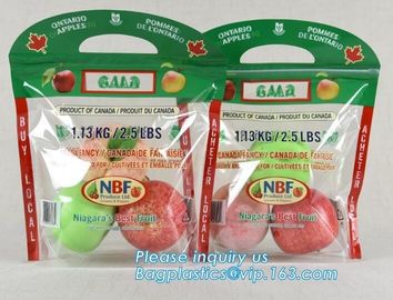 slider ziplock fruit bag with air holes for grape packaging bag, Stand up slider zipper fruit picking bag for apple, Fac