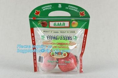 slider ziplock fruit bag with air holes for grape packaging bag, Stand up slider zipper fruit picking bag for apple, Fac