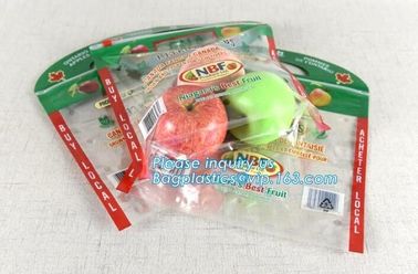 slider ziplock fruit bag with air holes for grape packaging bag, Stand up slider zipper fruit picking bag for apple, Fac