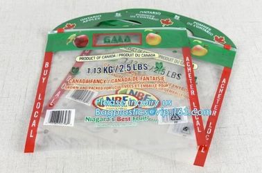 slider ziplock fruit bag with air holes for grape packaging bag, Stand up slider zipper fruit picking bag for apple, Fac