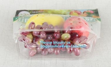 resealable stand up pouch slider zipper fresh fruit/vegetable protection packaging bag, OPP Laminated Slider Fruit / Gra