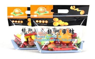 Resealable zipper grape bag fruit packaging bags plastic slider bag, fresh fruit packaging slider zipper bag, vegetable