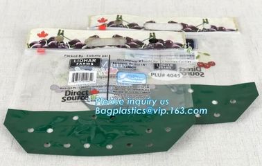 green grapes packing bag with slider/Plastic grapes packing bag/Plastic fruit bag, Vegetable Tomato Packaging Slider Zip