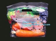 ziplock packaging pouch with vent hole and handle, grape bag/mango bag/fruit vegetable slider, Slider Zip Lock Zipper Fr