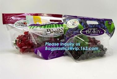 Fresh Perforated Fruit Bag, Fruit bag with slider zip, ziplock fresh keeping pouch bottom gusset banana/mango/grape frui