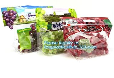 Fresh Perforated Fruit Bag, Fruit bag with slider zip, ziplock fresh keeping pouch bottom gusset banana/mango/grape frui