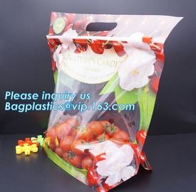 Fresh Perforated Fruit Bag, Fruit bag with slider zip, ziplock fresh keeping pouch bottom gusset banana/mango/grape frui