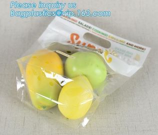 Fresh Vegetables Packaging Plastic Bag, Fresh Fruit & Vegetable Packaging Plastic Fruit Bag with Handle, breathable opp