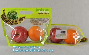 Fresh Vegetables Packaging Plastic Bag, Fresh Fruit & Vegetable Packaging Plastic Fruit Bag with Handle, breathable opp