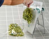 Plastic Slider Bags with ziplock Zipper bags, grape packaging bags slider zipper fruit bag, Fruit Fresh Keeping Reusable
