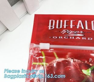 printed slider zipper grape packing bag, CPP plastic stand up pouch slider zip lock protection fruit bag for grape, slid