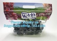 packing bag ziplock slider storage bags with white block, Perforated Standup Bags Fresh Fruit with Cheap Price, zippe