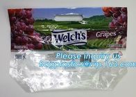 packing bag ziplock slider storage bags with white block, Perforated Standup Bags Fresh Fruit with Cheap Price, zippe