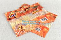 fresh fruit packaging bag holes/OPP/CPP transparent standing fresh fruit bag with holes, ziplocK slider storage bag