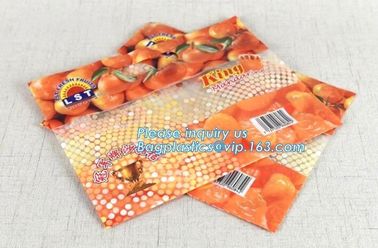 fresh fruit packaging bag holes/OPP/CPP transparent standing fresh fruit bag with holes, ziplocK slider storage bag