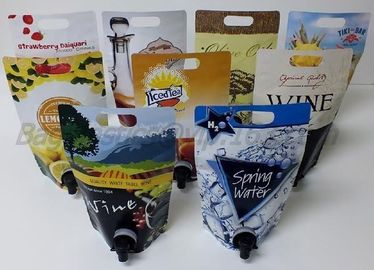 Spouted flexible foldable water bag with carabiner for running, flexible printing and lami