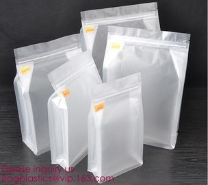 Biodegradable stand up foil zipper bag side gusset bags square block flat bottom ziplock packaging pouch bagease bagplas