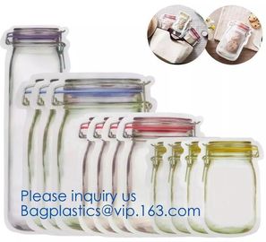 FDA Customized Kitchen Reusable silicone Food,Snack, Vegetable, Meat Storage Bag,BPA Free ziplock Snack Bags for Preserv