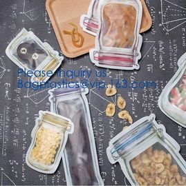 FDA Customized Kitchen Reusable silicone Food,Snack, Vegetable, Meat Storage Bag,BPA Free ziplock Snack Bags for Preserv