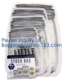 BPA Free ziplock Snack Bags for Preservation & Cooking Reusable Food Storage Bag,Cooking Food Bag, Silicone Lunch Bag