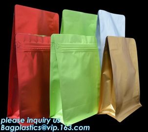 Laminating Aluminum Foil Food Packaging metallized zipper Standing Up Pouch Bag,foil lined stand up 250 g coffee bag 16*