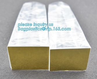 biodegradable custom printing self adhesive opp pp bopp pe square bottom clear packing plastic bags,cello polypropylene