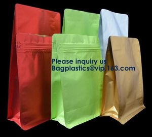 Square Bottom Plastic Ziplock Stand Up Pouch Chocolate Bar Snack Food Packaging Bag,Moisture Barrier Bag Esd Metalized S