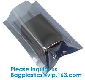 Aluminium Plastic Antistatic Ziplock Esd Shielding Electronic Packaging Pet Bag With Zip,Black Conductive Bag, Grid bag