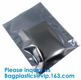 Aluminium Plastic Antistatic Ziplock Esd Shielding Electronic Packaging Pet Bag With Zip,Black Conductive Bag, Grid bag