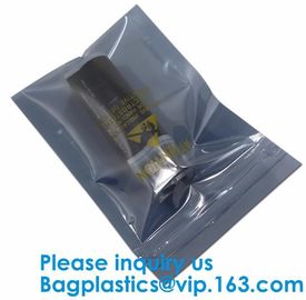 Aluminium Plastic Antistatic Ziplock Esd Shielding Electronic Packaging Pet Bag With Zip,Black Conductive Bag, Grid bag