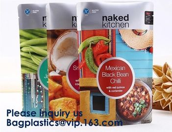 Custom Detox Tea Printed Stand Up Zipper Plastic Ziplock Pouch Standup Bag For Soup Food Packaging,Salad Dressings, Soup